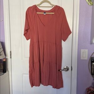 Rust Orange Short Sleeve Dress from  Old Navy size XL